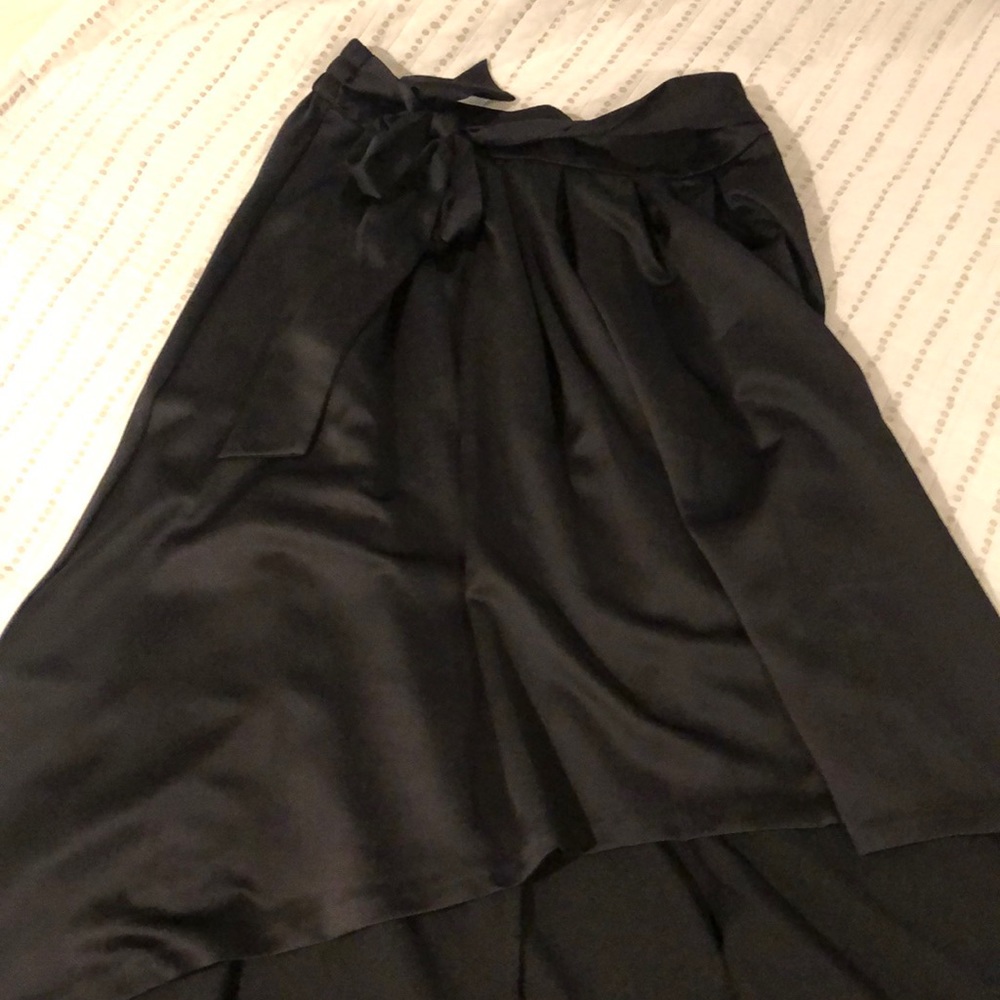 Silky high low skirt